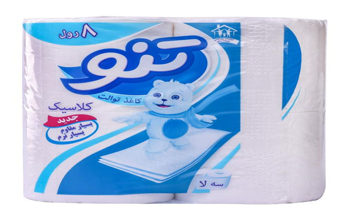 دستمال توالت 8 قلو تنو