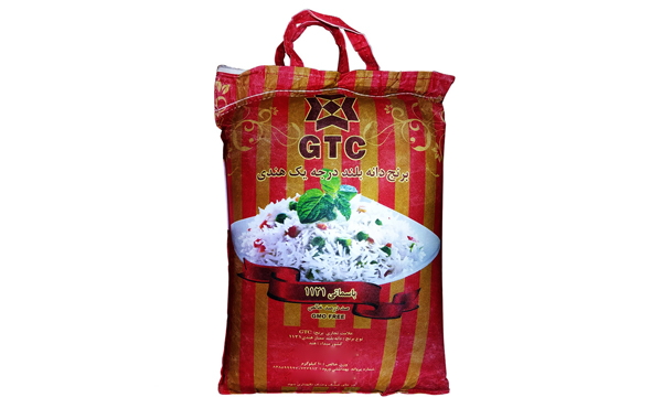 برنج هندی دانه بلند جی تی سی بسته 10 کیلوگرمی