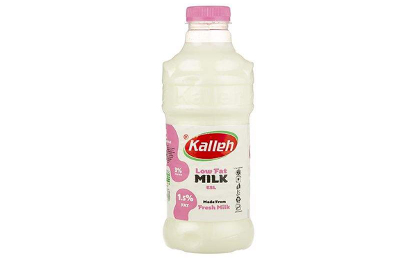 شیر کم چرب بطری کاله 1 لیتری