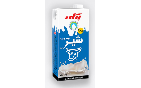 شیر پاکتی نیم‌ چرب پگاه 1 لیتری 2.5 درصد